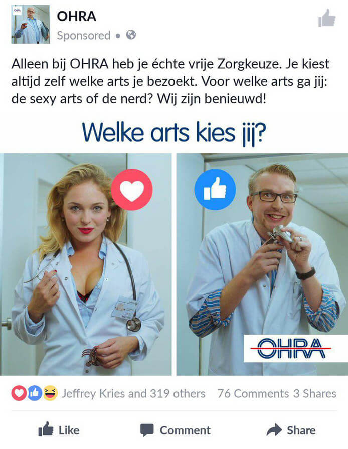 DEZE reclame van Ohra kan rekenen