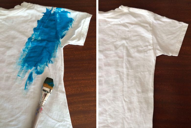 Oeps...verf in je shirt! Zo krijg je het er heel makkelijk weer uit